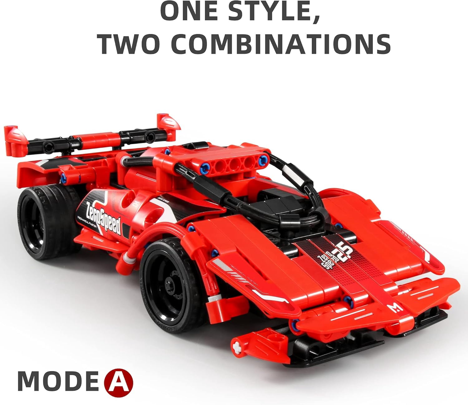 STEM Car Toy Building Toy Gift for Age 6+, Remote Control 2in1 Sports Car Building Block Take Apart Toy, 341 Pcs DIY Building Kit, Learning Engineering Construction R/C Toys