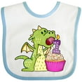 thumbnail image 3 of Inktastic Dragon Cupcake 1st Birthday Boys or Girls Baby Bib, 3 of 4