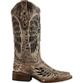 thumbnail image 2 of Corral Women's Sequin Wing And Cross Inlay Western Boot Square Toe Black 8 1/2 W  US, 2 of 7