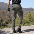thumbnail image 4 of Havenx Fleece Lined Hiking Pants for Men Ripstop Waterproof Pants Elastic Waistband Stretch Overalls Multi Pockets Construction Fleece Lined Lightweight Casual Relaxed Fit Work Clothing,Gray S, 4 of 5