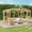 Brown, variant on HAPPATIO 10 x 14 FT Outdoor Wood Pergola, Arched Top Gazebo, with Bar Counter, Grape Trellis for Climbing Plant, for Garden, Deck, Backyard (Brown)