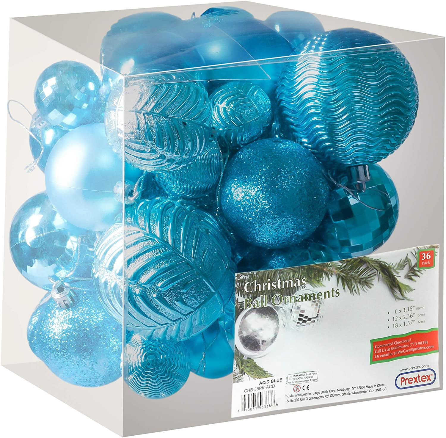 Lot De 36 Boules En Plastique à Suspendre Pour Sapin De Noël Et
