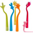 thumbnail image 1 of 6 pcs/set Bendable Gesture Ballpoint Pen Free Bend Cute Cartoon Silicone (0.7mm black ink) random style, 1 of 5
