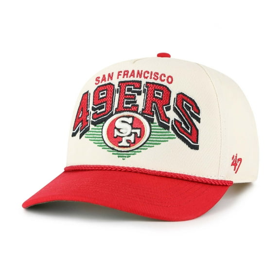 Men's-'47  Cream San Francisco 49ers Pomona Rope Adjustable Hitch Hat