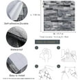 thumbnail image 4 of Abyssaly Gray Stone Brick Peel and Stick Wallpaper 17.73" x 236" Self-Adhesive Removable Brick Wallpaper for Home Decoration, Cover Furniture, Christmas Wall, 4 of 9