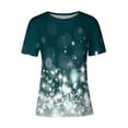 thumbnail image 4 of Dealovy T-Shirts pour Femmes Manches Courtes Décontractées Tuniques Imprimées Col Rond Été Blouses Amples Confortables, 4 of 4