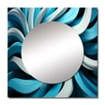 thumbnail image 2 of Designart "Focused Blue Op Art A Visual Journey VII" Modern Square Mirror For Wall Decor - Large Blue Square Printed Wall Mirror Art - Square Transitional Mirror - Wall Mounted Square Large Mirror, 2 of 5