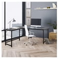 thumbnail image 4 of Drevy 66" Modern L-Shaped Corner Computer Desk Home Office LaptopTable Gaming Workstation with CPU Stand 66.5'' x 47.3'' x 29.3'' (Black), 4 of 4
