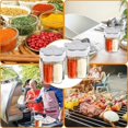 thumbnail image 4 of 2pcs 5 in 1 Plastic Spice Jars Clear Spice Containers 5 Compartment Spice Boxes for Spices Herbs Salt Pepper BBQ Picnic Travel Camping Kitchen, 4 of 5