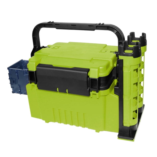 Fishing Box Travel Fishing Case Box with Bottle Holder and Rod Stands Tubes