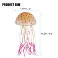 thumbnail image 2 of Unique Bargains Aquarium Jellyfish Glow Decor Fish Tank Fluorescent Jellyfish Ornaments Pink 2.2"x4.5" with Suction Cup, 2 of 6