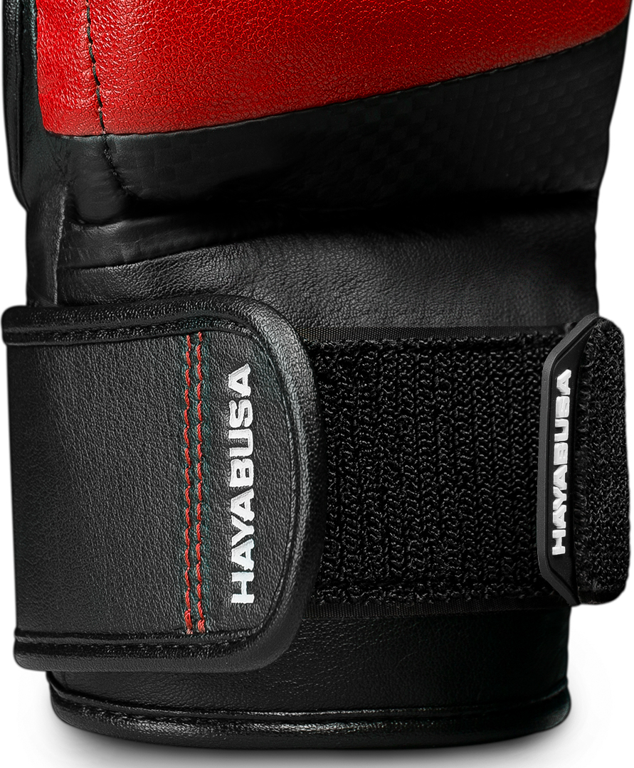 Hayabusa T3 4 oz. Dual-X Hook and Loop Vylar MMA Gloves - Large - Black/Red