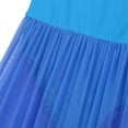 thumbnail image 5 of CHICTRY Big Girls Lyrical Praise Dance Dress Mesh Tulle Leotard Dance Costume Blue 12, 5 of 7
