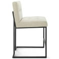 thumbnail image 3 of Modway Privy Black Stainless Steel Upholstered Fabric Counter Stool in Black Beige, 3 of 8