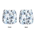 thumbnail image 3 of Balery Playful Penguins and Snowmen Pattern Women's Running Shorts with Liner 2 Pockets Elastic Workout Athletic Gym Yoga Shorts-Small, 3 of 7