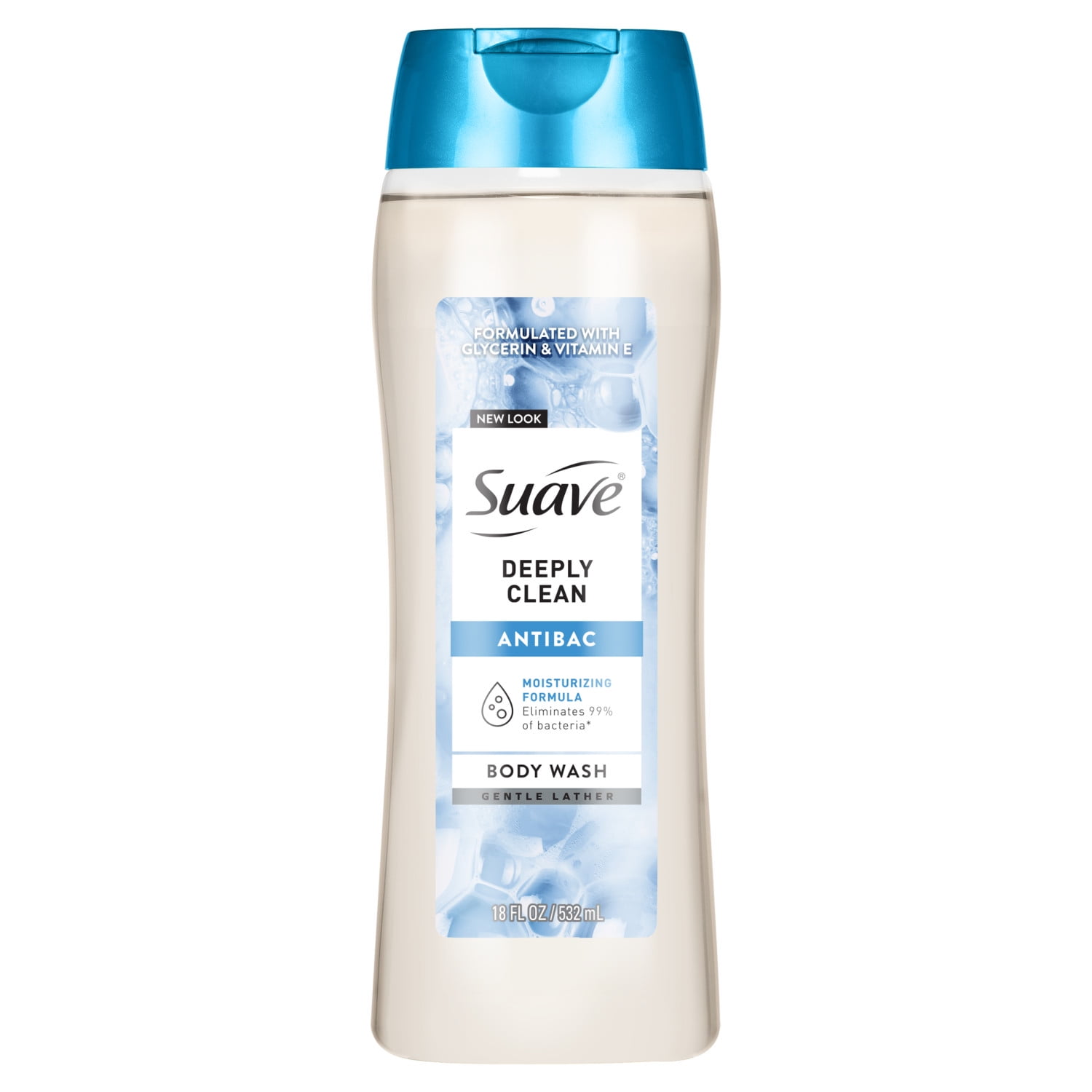 Suave Deeply Clean Antibacterial Body Wash with Glycerin & Vitamin E, 18 fl oz