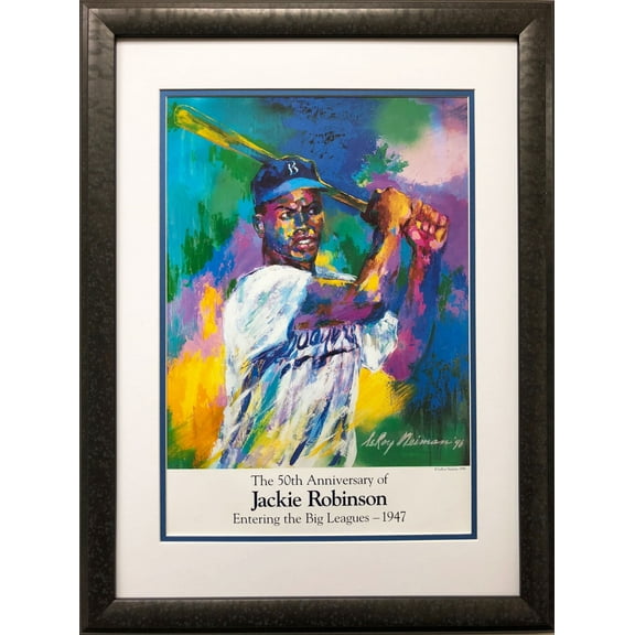 LeRoy Neiman "Jackie Robinson" CUSTOM FRAMED Litho Generic