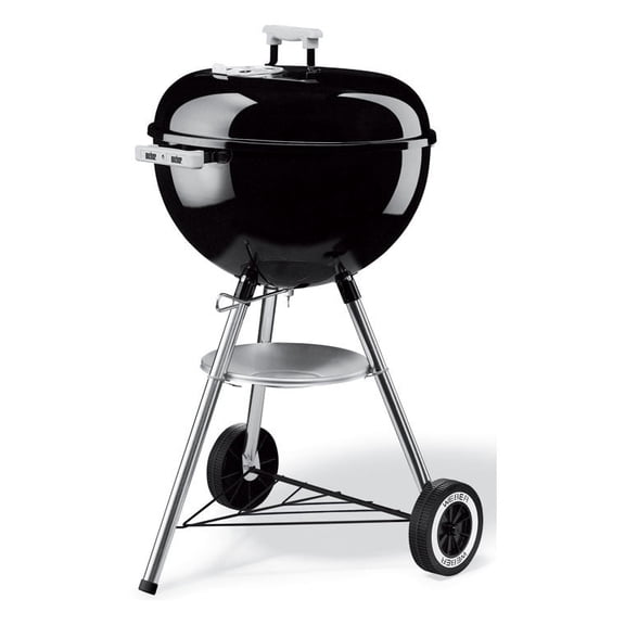 Weber Original Charcoal Grill, 18" Kettle Grill with Lid and Wheels, Black