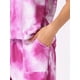 thumbnail image 5 of Conjunto de pijamas para mujeres INSPIRE CHIC, ropa de dormir suave, camiseta de teñido anudado con pantalones, atuendos de sudadera con bolsillo M Rosa, 5 of 6