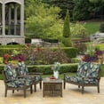 thumbnail image 4 of ARDEN Outdoor Deep Seat Cushion Set, 22 in x 24 in, Weather-Proof, Rain-Proof, Fade Resistant Patio Cushion Simone Blue Tropical, 4 of 9