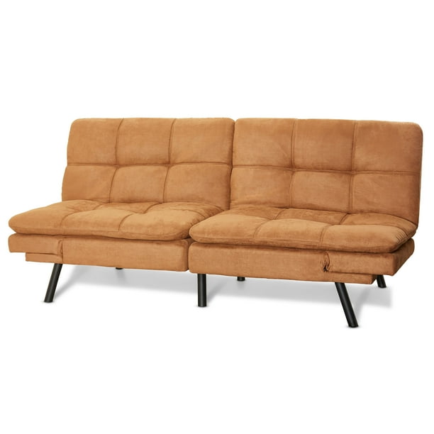 Choose one that's big enough to stretch out, but cozy enough to snuggle up tight. mainstays futon