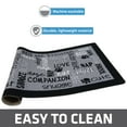 thumbnail image 3 of Drymate Pet Bowl Placemat, Dog & Cat Food Feeding Mat - Absorbent Fabric, Waterproof Backing, Slip-Resistant - Machine Washable/Durable (12” x 20”) (Linen Black), 3 of 5