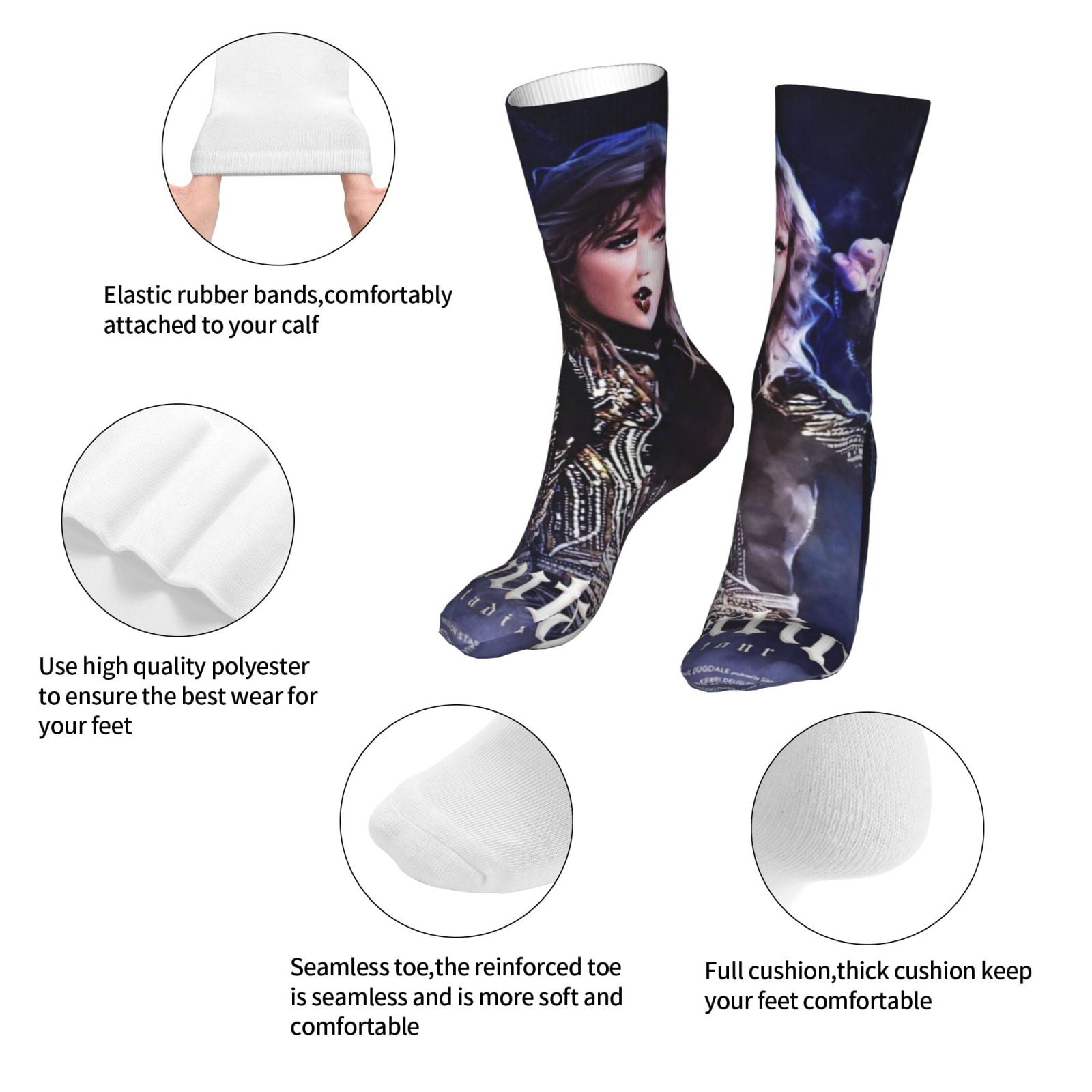 Taylor Alison Swift Socks Winter Popular Singer Stockings Novelty Unisex  Soft Socks Custom Outdoor Sports Non-Slip Socks