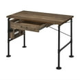 thumbnail image 3 of ACME Endang Wooden Top Writing Desk in Weathered Oak and Black, 3 of 7