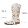 thumbnail image 2 of DREAM PAIRS Women's Mid-Calf Cowboy Boots Embroidered Western Boots with Square Toe Classic Chunky Heel Vegan Leather Boots, 2 of 9