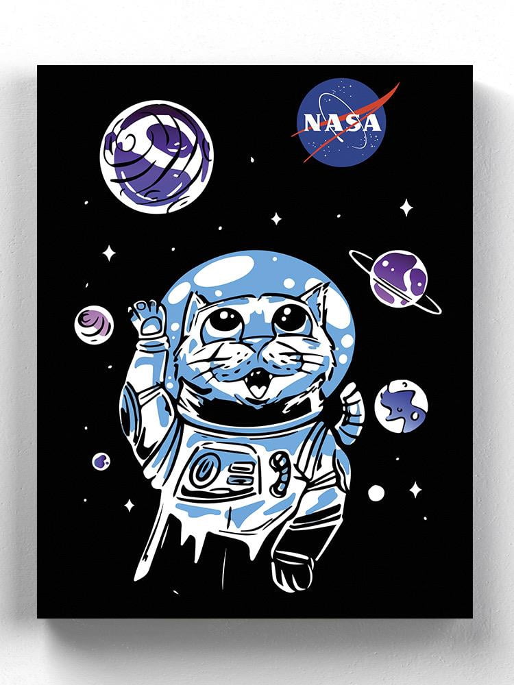 NASA Nasa Astronaut Kitten W Planets Wrapped Canvas -NASA Designs ...