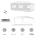 thumbnail image 6 of Gymax Outdoor 10'x20' Canopy Tent Heavy Duty Wedding Party Tent W/4 Sidewalls & Window, 6 of 10