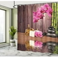 thumbnail image 5 of Ambesonne Orchid Shower Curtain, Modern Boho Stone Flower Art, 69"Wx84"L, Umber Green Pink, 5 of 5