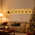 thumbnail image 5 of Reindeer Christmas Decor with Santa Sleigh Silhouette, 1 Piece, Led Illuminated Flat Cutout, for Indoor and Outdoor Holiday Display, Christmas Wall Decoration, 5 of 5