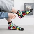 thumbnail image 6 of Uemuo Trendy Colorful Pineapples 1 Printed Crew Socks, Moisture-Wicking Socks, Athletic Socks for Men Breathable Cushion Socks Casual Sport Socks for Running Traveling, 6 of 6