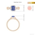 thumbnail image 5 of ANGARA Natural 1 ct Tanzanite Criss Cross Ring with Diamond Halo in 14K Rose Gold for Women (Size-7x5mm) | December Birthstone, Anniversary, Jewelry Gift for Women | Natural Tanzanite Ring, 5 of 9