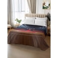 thumbnail image 3 of King Size Flat Sheet Only, Basketball Court Soft Brushed Microfiber Bed Sheets, Indoor Sports Field Scene Modern Hotel Quality Breathable Bedding Top Sheet, Easy Care, 105"x98", 3 of 9