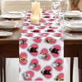 thumbnail image 3 of Table Runners 36 Inches Long Dress Scarves, Cute Cats Farmhouse Kitchen/Dining Table Runner, Short Coffee Tablerunners, Pink Love Hearts Lovely Pets 13x36 Inch, 3 of 9