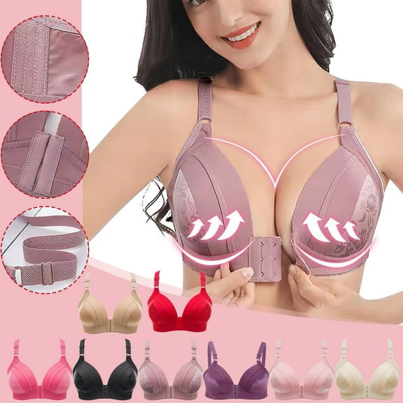 Chroia Front Closure Sports Bra - Plus Size, Wirefree, Full Coverage Push Up