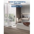 thumbnail image 3 of Ourlova Portable Air Conditioners 10000 BTU Quiet Portable AC Unit with Dehumidifier Fan Modes Remote Control and 24-Hour Timer Ideal for Indoor Rooms up to 450 SqFt White, 3 of 6