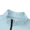 thumbnail image 3 of Moisture Wicking Shirts for Men Short Sleeve Quarter Zip Muscle Shirt Quick Dry T-Shirt Lightweight with Zipper Pocket Light Blue M, 3 of 6