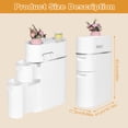thumbnail image 6 of golytefs Tiers Narrow Storage Cabinet with Wheels Modern Floor Storage Cabinet Large Capacity Slim Bathroom Storage Cabinet Bedroom Accessories, 6 of 9