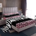 thumbnail image 1 of Erosebridal Grey Cheetah Print Bed Sheets Set Twin Size, Rustic Animals Bed Sheets Twin, Zebra Room Decor, 3pcs, 1 of 7