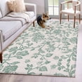 thumbnail image 2 of Turquoise Farmhouse Living Room Rug 4x6 Washable Area Rug for Bedroom, Non-Slip Dining Room Rugs Vintage Flower Leaf Botanical Plant Indoor Carpet for Kitchen Entryway Office Nursery Laundry, 2 of 9