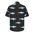 thumbnail image 6 of Yieetim Black Hawaiian Small V-Neck Short Shirts For Mens, Quickly Dry Summer Short Shirts , Tropical Vacation Stylish Print Beach Shirts, Vintage Print Board Shirts For Surfing XXXXL, 6 of 7