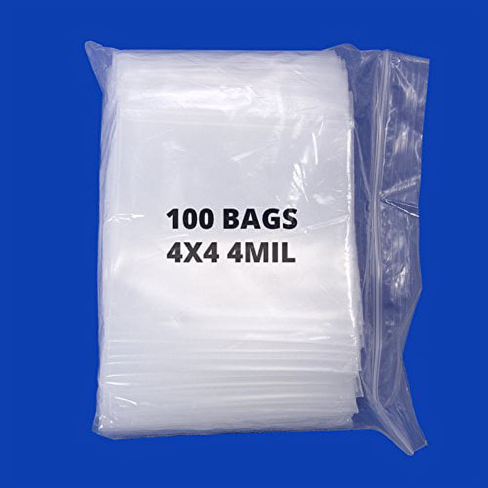 Collecting Warehouse 3" X 4" (Case Of 1,000), 4 Mil Heavy Duty Zipper Reclosable Plastic Bags