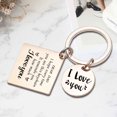 thumbnail image 2 of Dad Gifts Keychain Father’s Day Gifts from Son Daughter Children Square Keyring Birthday Christmas Gifts for Papa Daddy - Dear Dad Rose Gold 05, 2 of 5