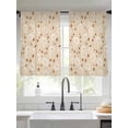 thumbnail image 2 of Coffee Cups Sheer Curtains 45 Inch Length 2 Panels Set Window Treatments, Vintage Country Leisure Coffee Beans Beige Rod Pocket Semi Curtains for Living Room/Bedroom/Kitchen Décor, 104"W x 45"L, 2 of 7