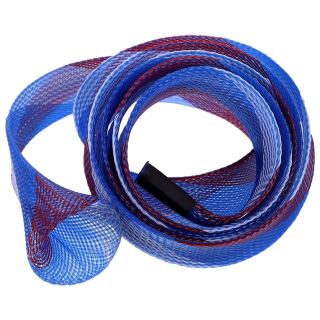 MasteelfCA Manchon Extensible Tressé Résistant à la Chaleur pour Canne à Pêche (Bleu+blanc+rouge Clair) 1.6m * 3.5cm