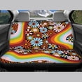 thumbnail image 6 of Uourmeti Rainbow Flower Wave Car Seat Covers Interior Decor Front Rear Seat Covers Easy to Install Polyester Car Seat Covers Set Fit for most Cars Trucks, 6 of 10
