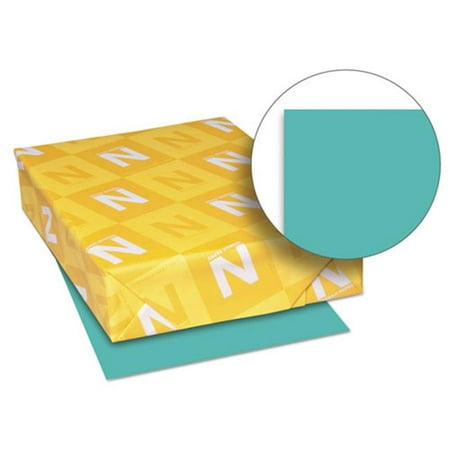 Wausau Paper Index - Wausau Papers 26811 8.5 x 11 Exact Brights Paper, Bright Aqua